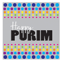 Purim napkins - Silver 20PK