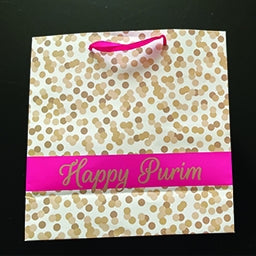Spotted Happy Purim Paper Bag