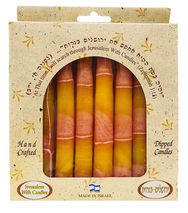 Hand Dipped Color Candles Pack of 8