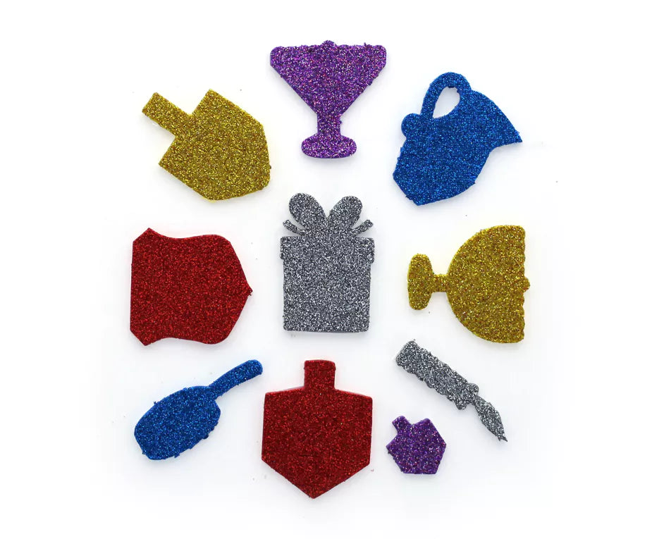Chanukah Glitter Foam Shapes