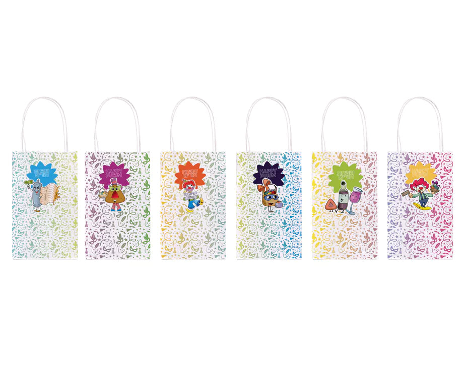 Pack of 6 Mini Paper Treat Bags (3 Types)