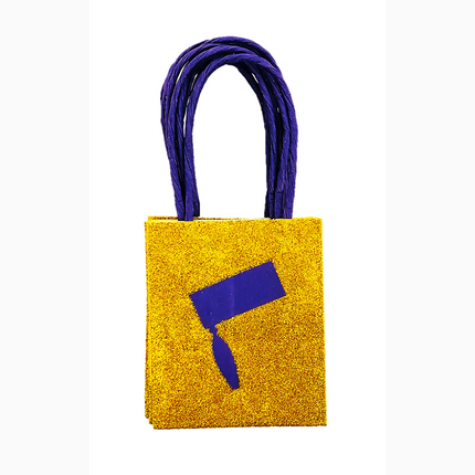 Mini Purim Glitter Gift Bags 6PK