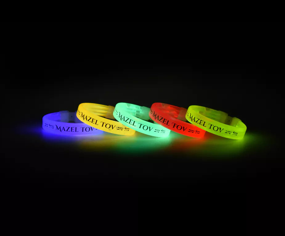 Mazal Tov Glow Wrist Bands