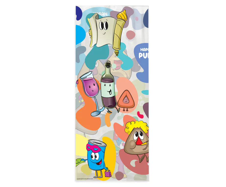 Purim Cellophane Treat Bag - 20PK (6 Types)