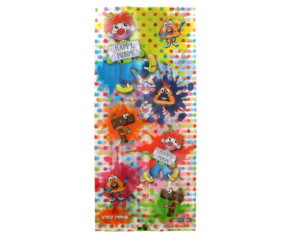 Purim Cellophane Treat Bag - 20PK (6 Types)