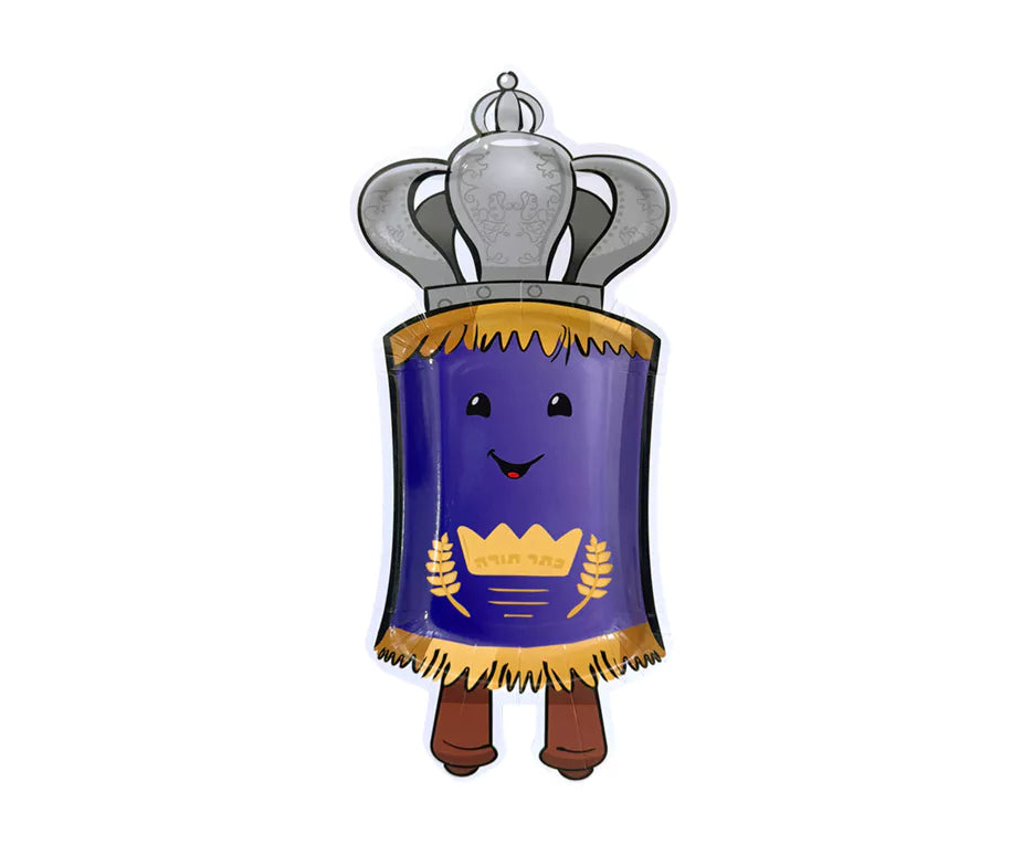 Torah Shaped Party Plate - 10PK