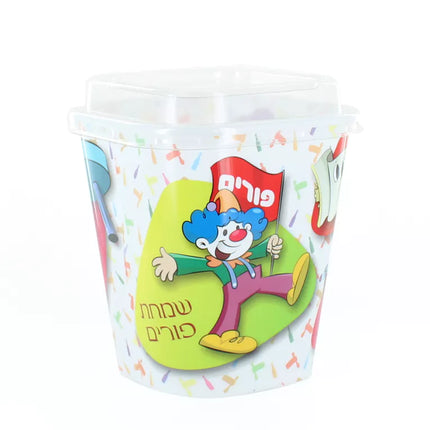 Purim Plastic Cup - Square 24PK