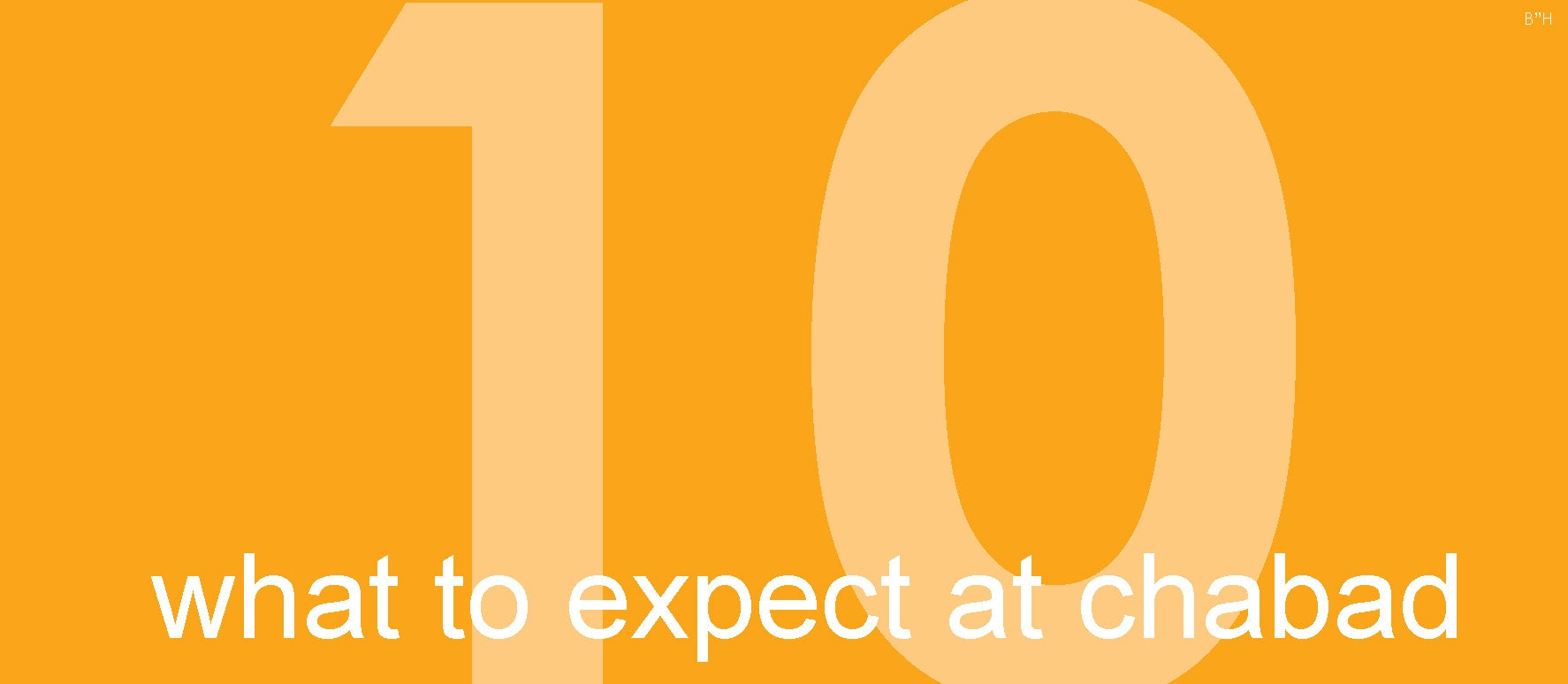 What to Expect at Chabad - Generic