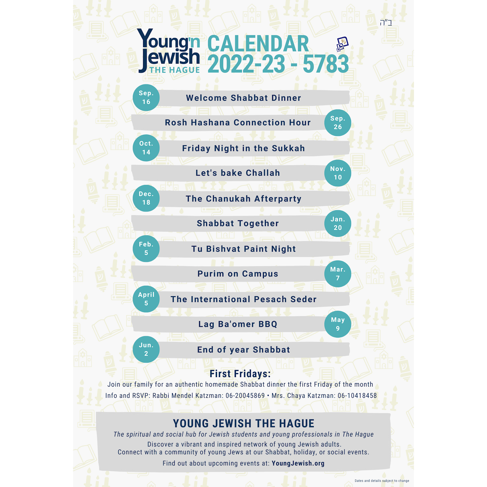 COC Events - Events Schedule #1 - Flyer