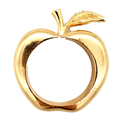 Gold Apple Napkin Rings