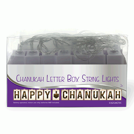 Chanukah Letter Box String Lights