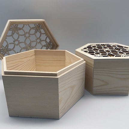 Hexagon Wood Box