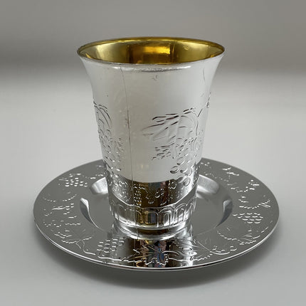 Plastic Kiddush Cup With Plate 6 Pack