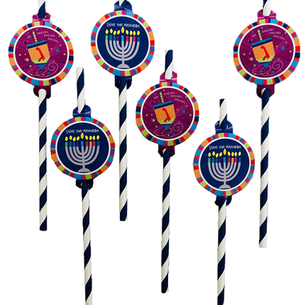 Chanukah Straw Toppers
