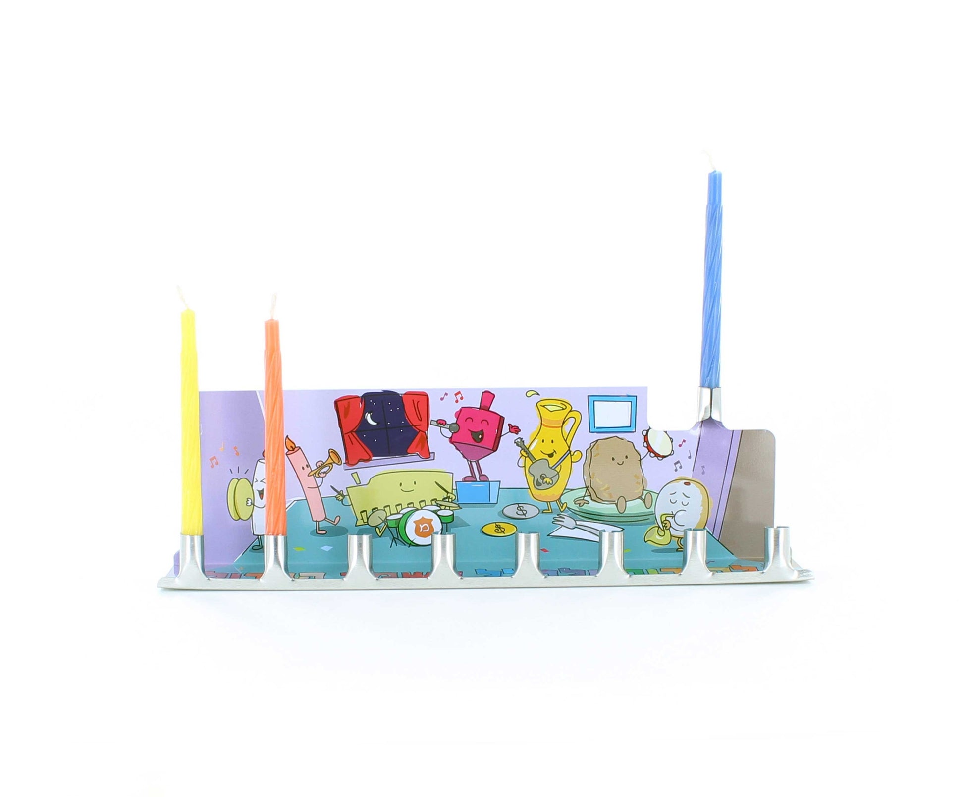 Tin Menorah - Children's Design - 24PK