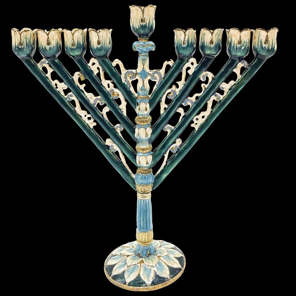 Jeweled Rambam Menorah