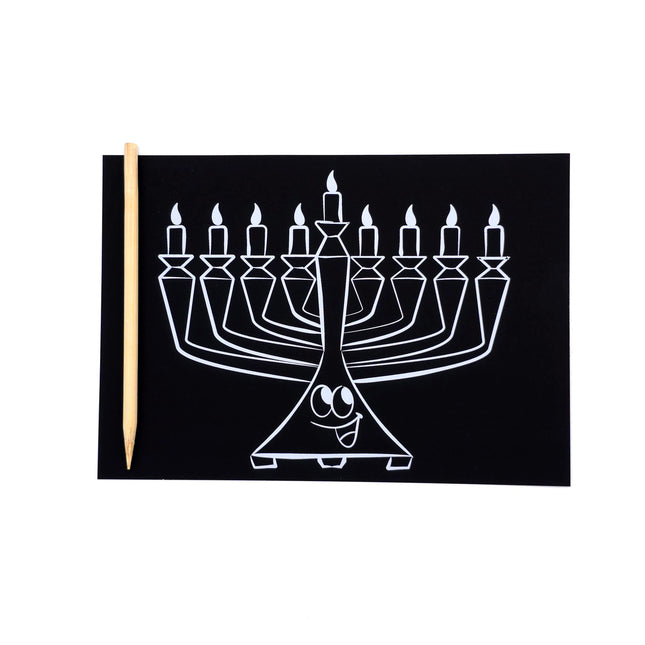 Menorah Scratch Art - 10 PK