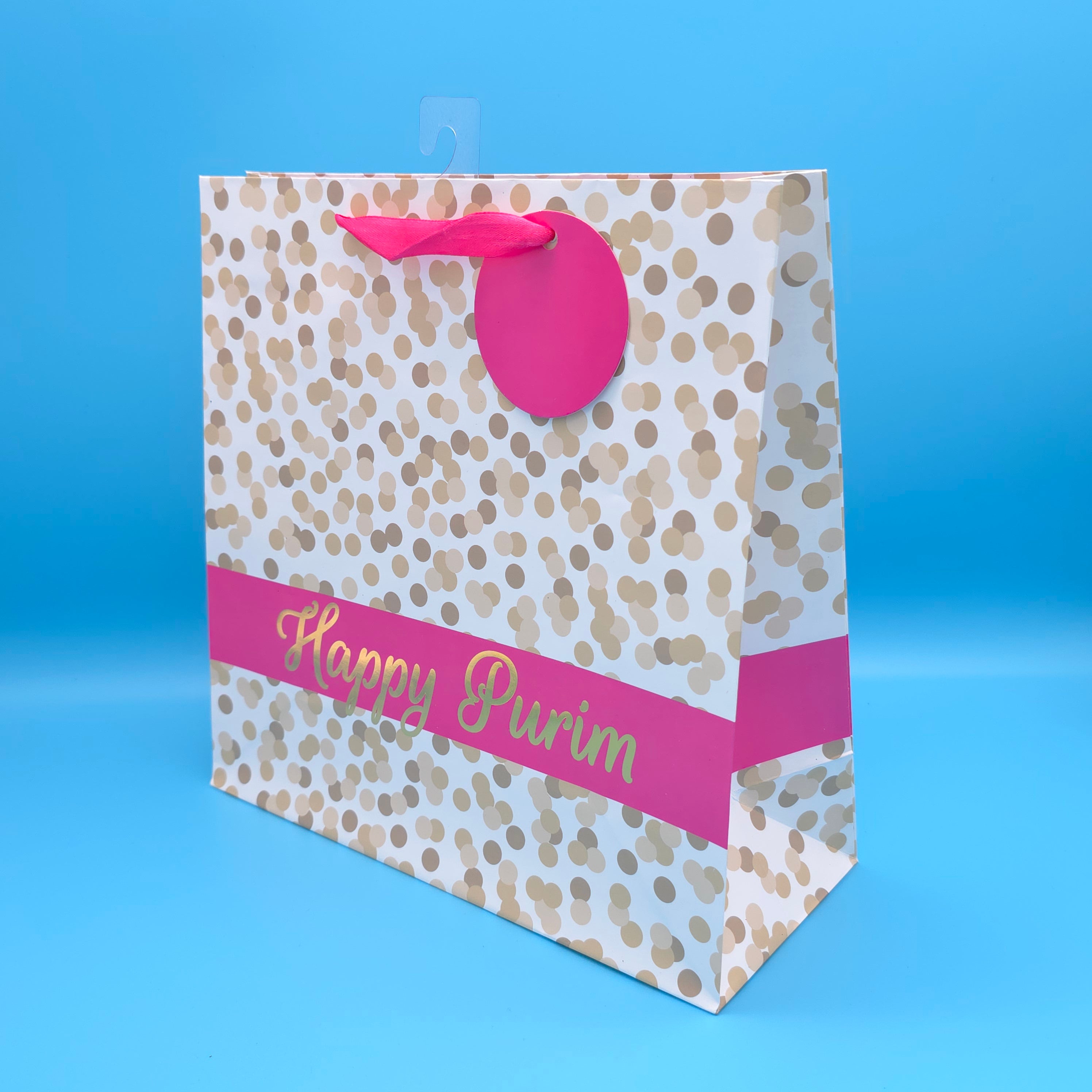 Spotted Happy Purim Paper Bag
