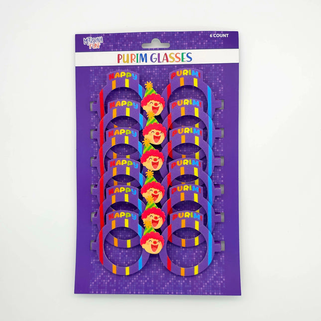 Purim Glasses 6 Count