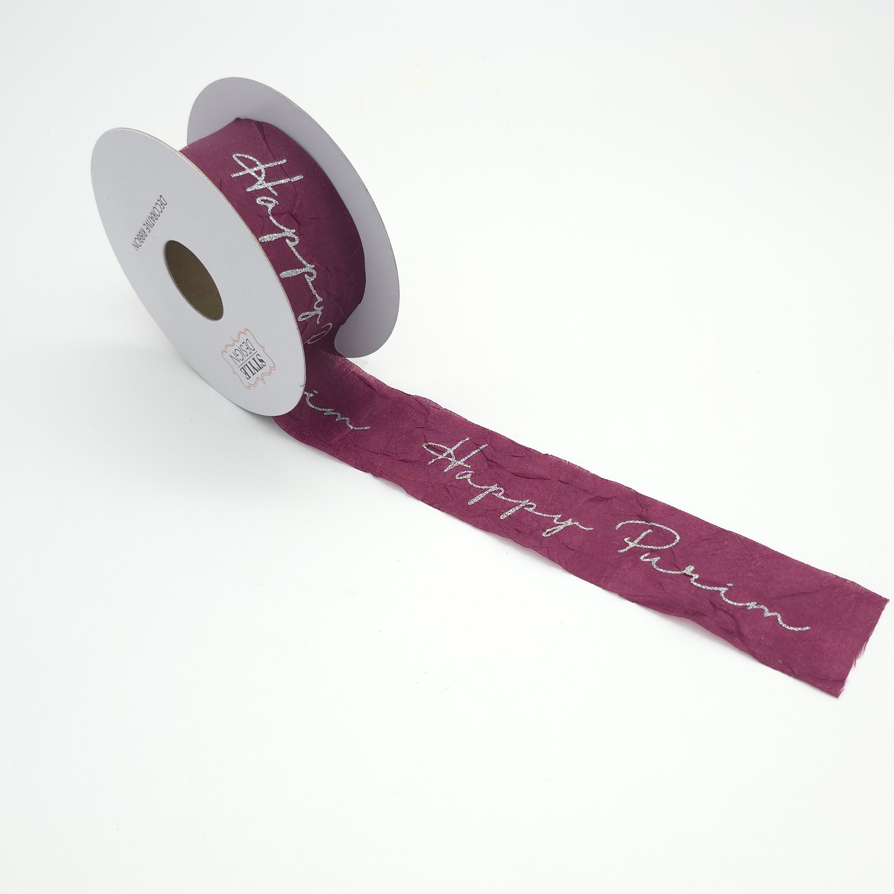 Happy Purim Ribbon Script - 7 Colors