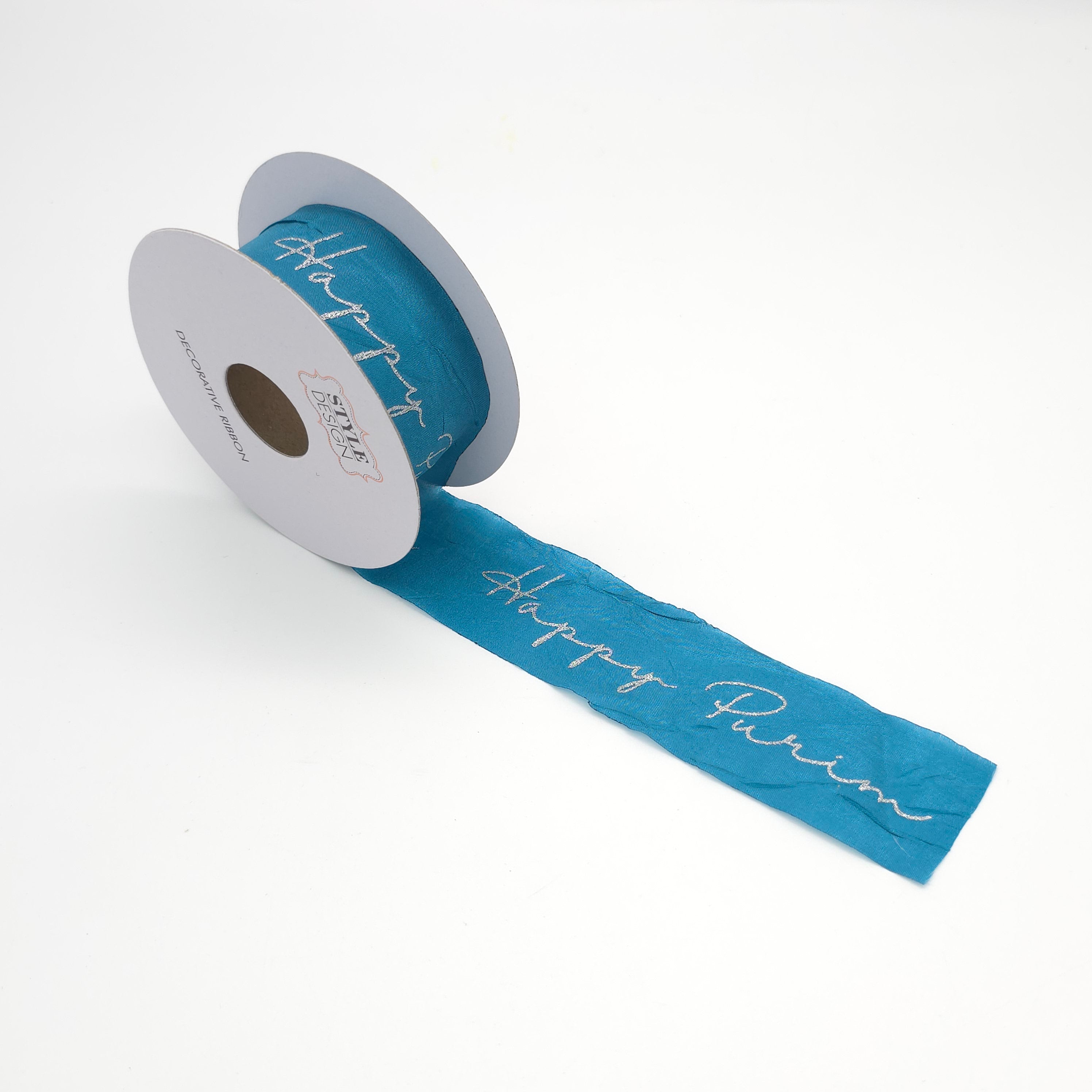 Happy Purim Ribbon Script - 7 Colors