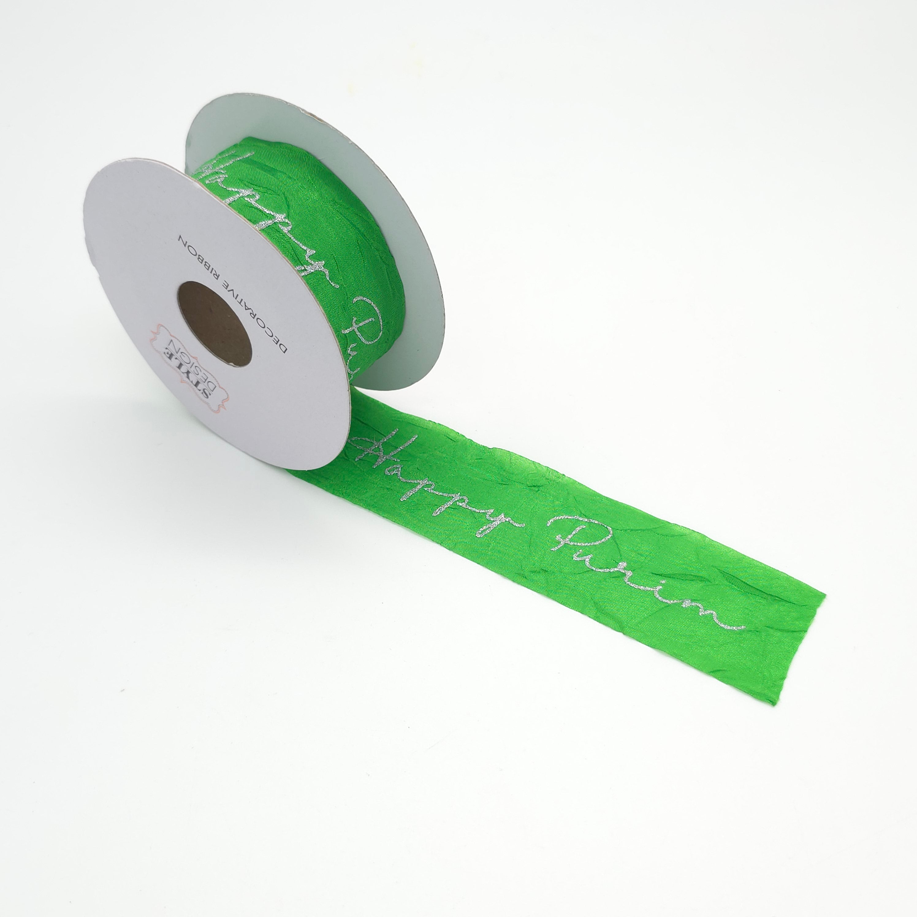 Happy Purim Ribbon Script - 7 Colors