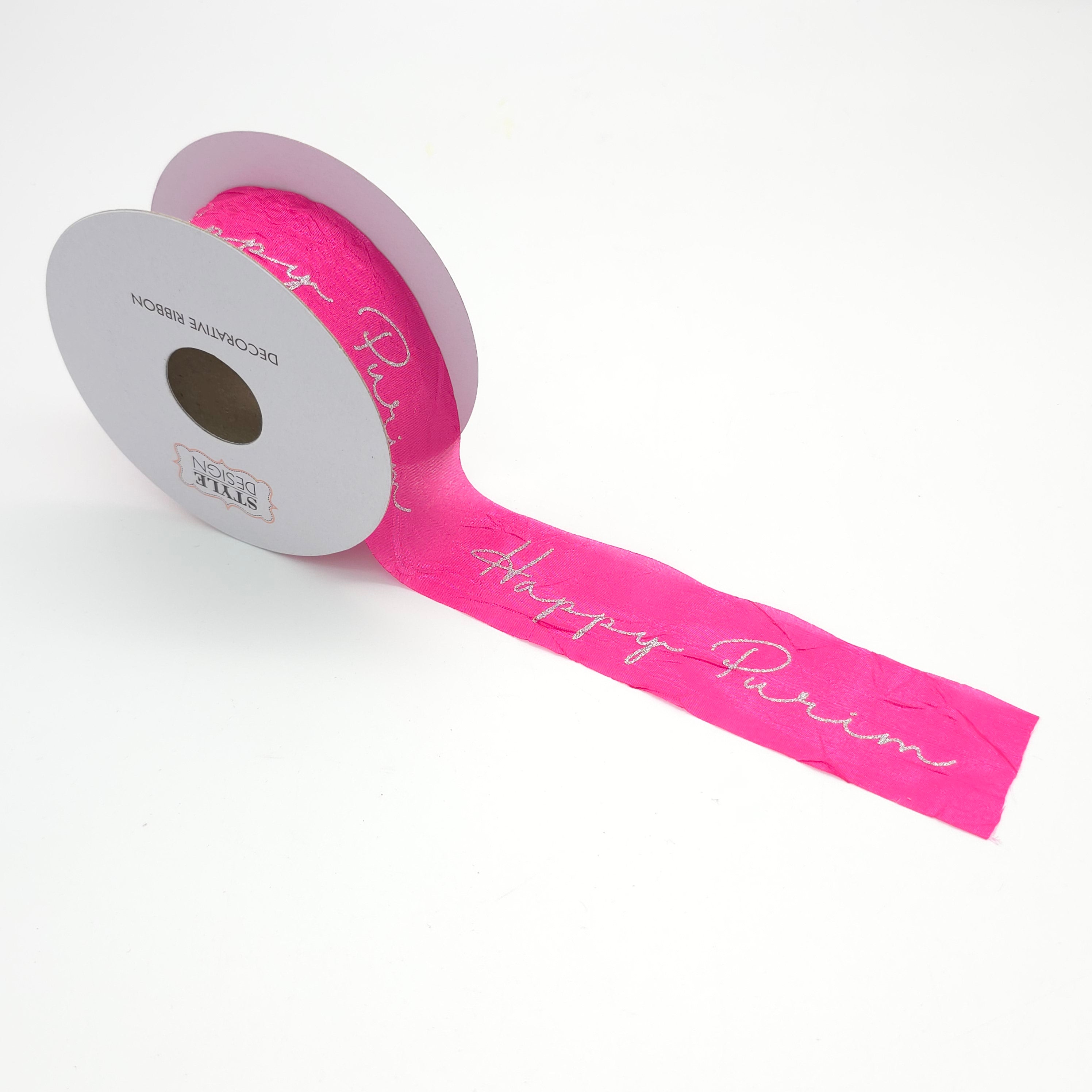 Happy Purim Ribbon Script - 7 Colors