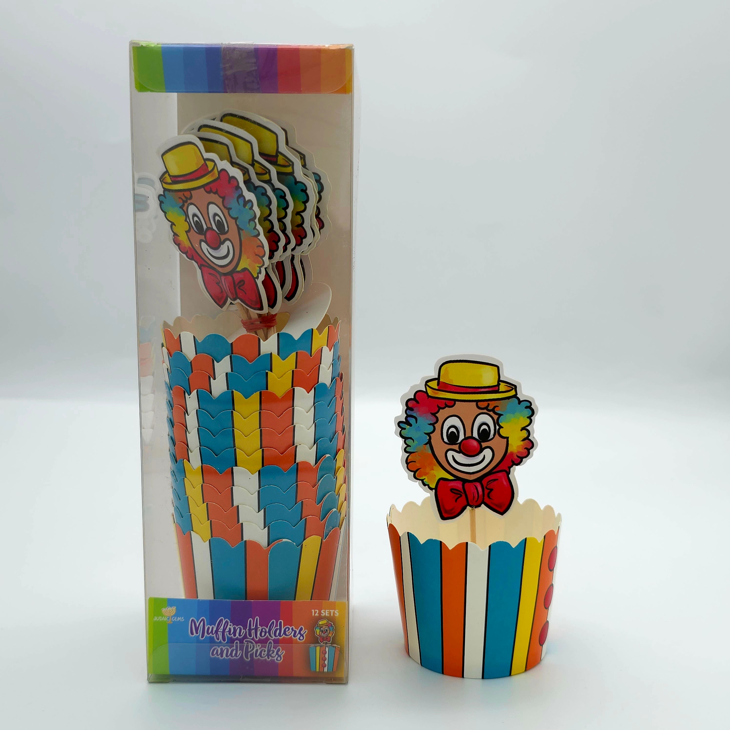 Clown Muffin Holders and Picks