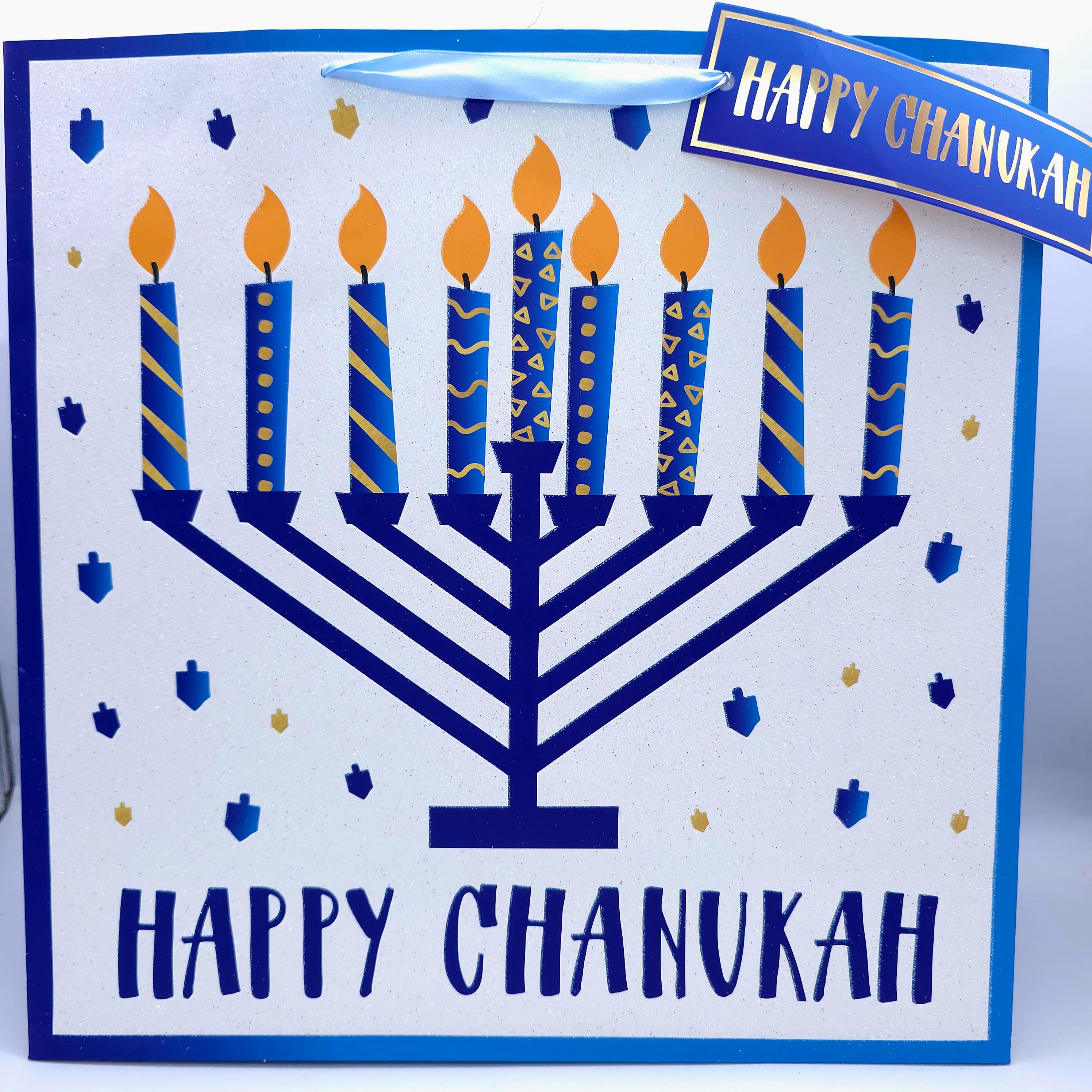 Happy Chanukah Gliter gift bag