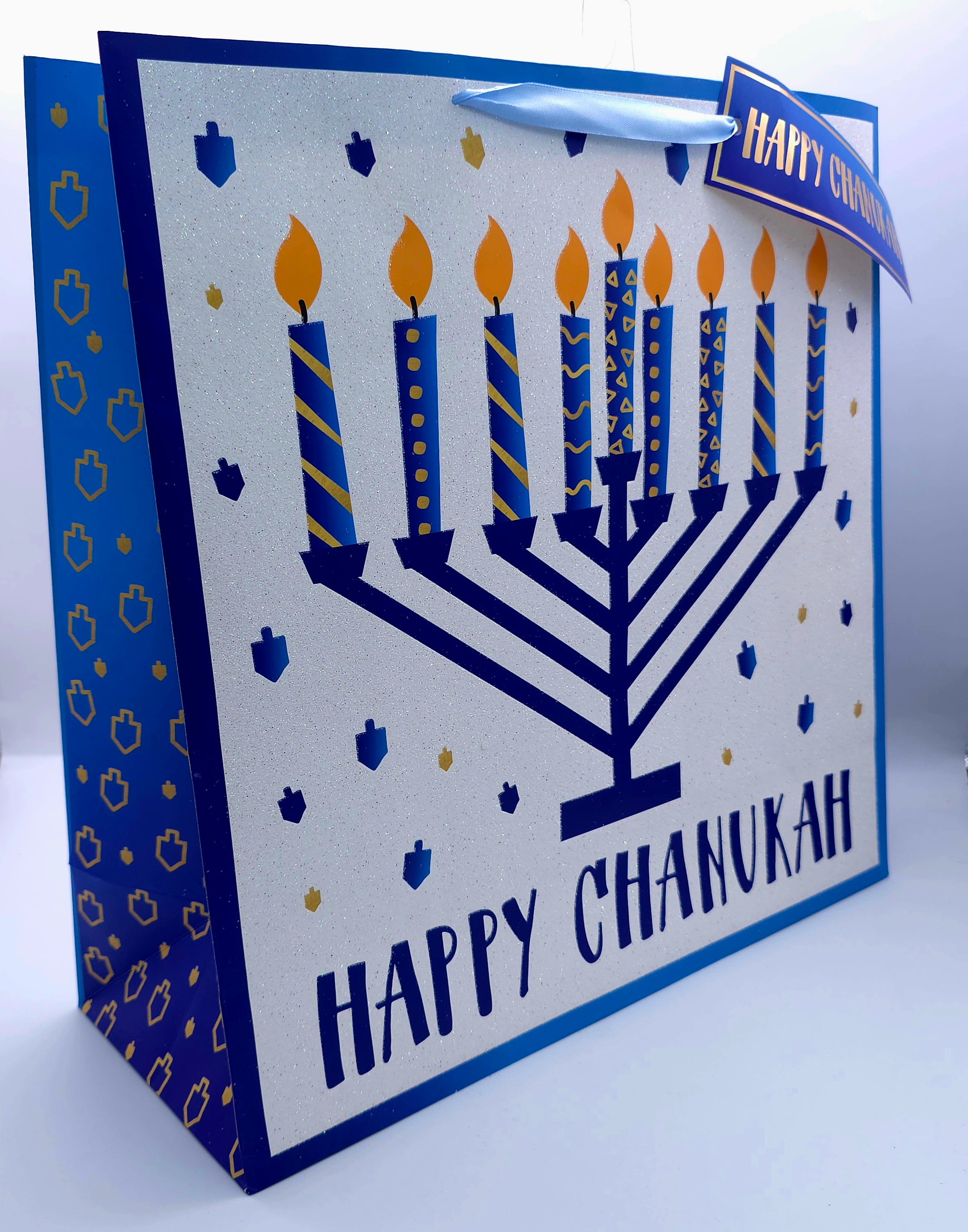 Happy Chanukah Gliter gift bag