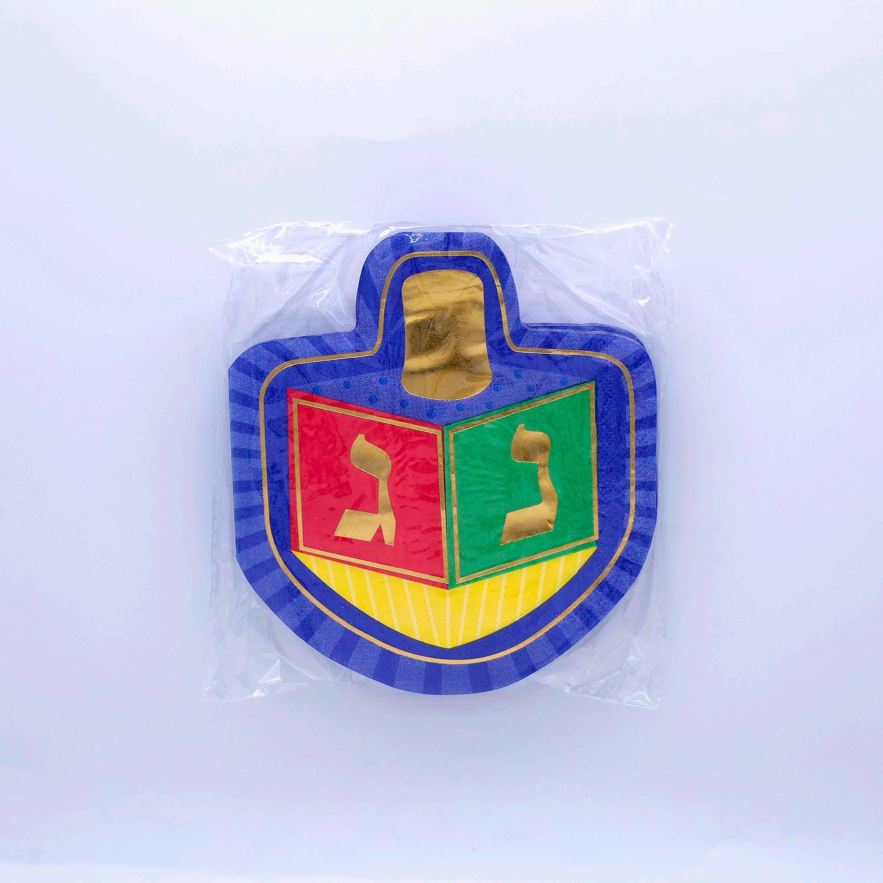 Dreidel shaped beverage napkin - 20pc