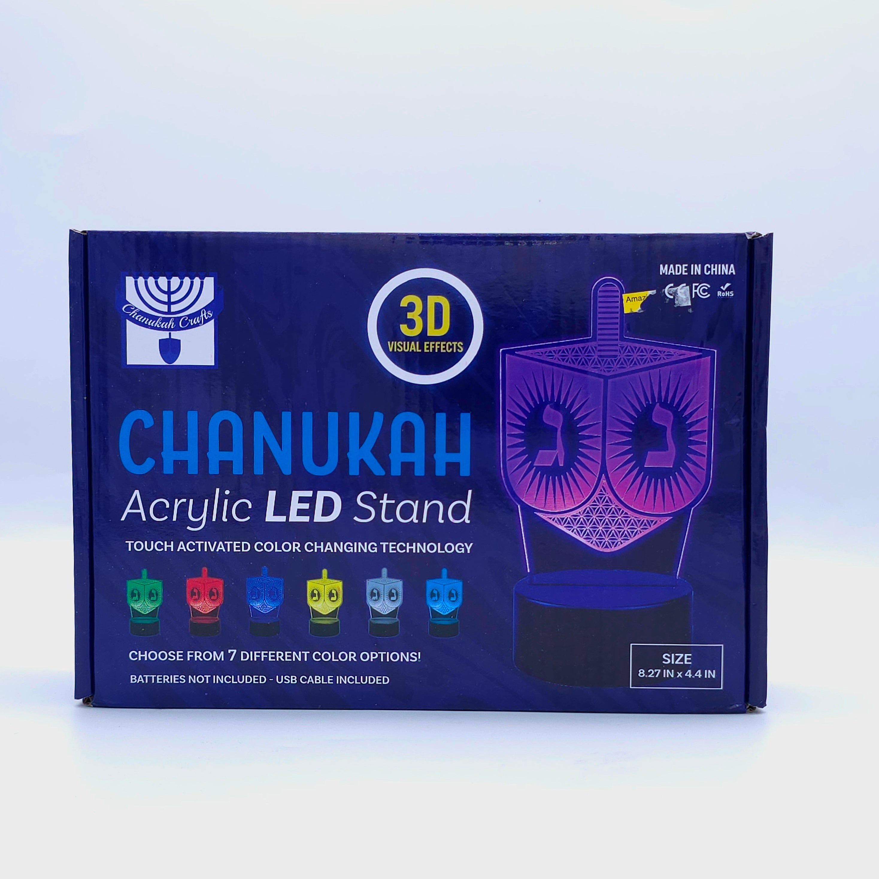 Dreidel Acrylic LED Stand