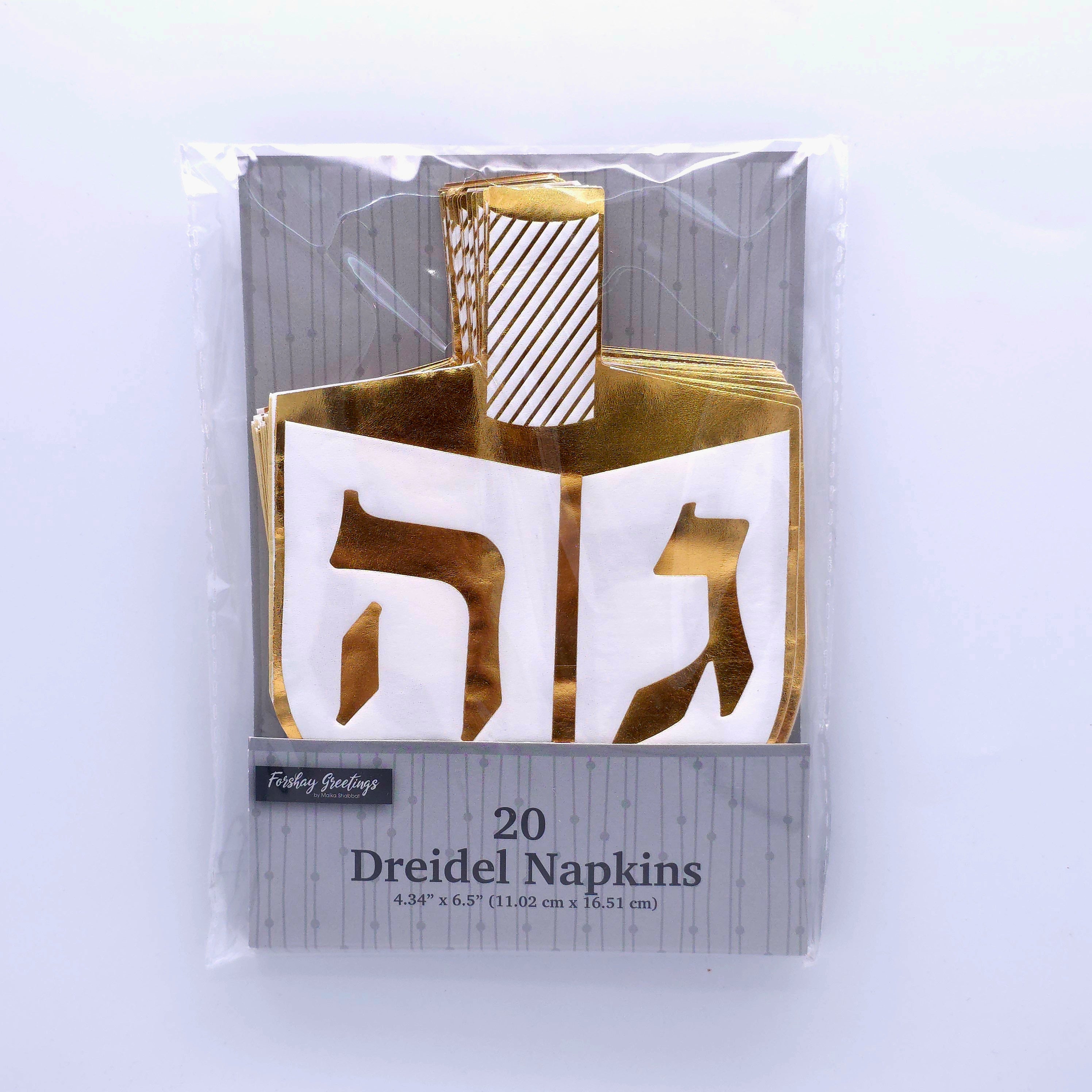 Dreidel napkins Gold - 20pc