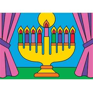 Chanukah Menorah Canvas Art Boards 12pk