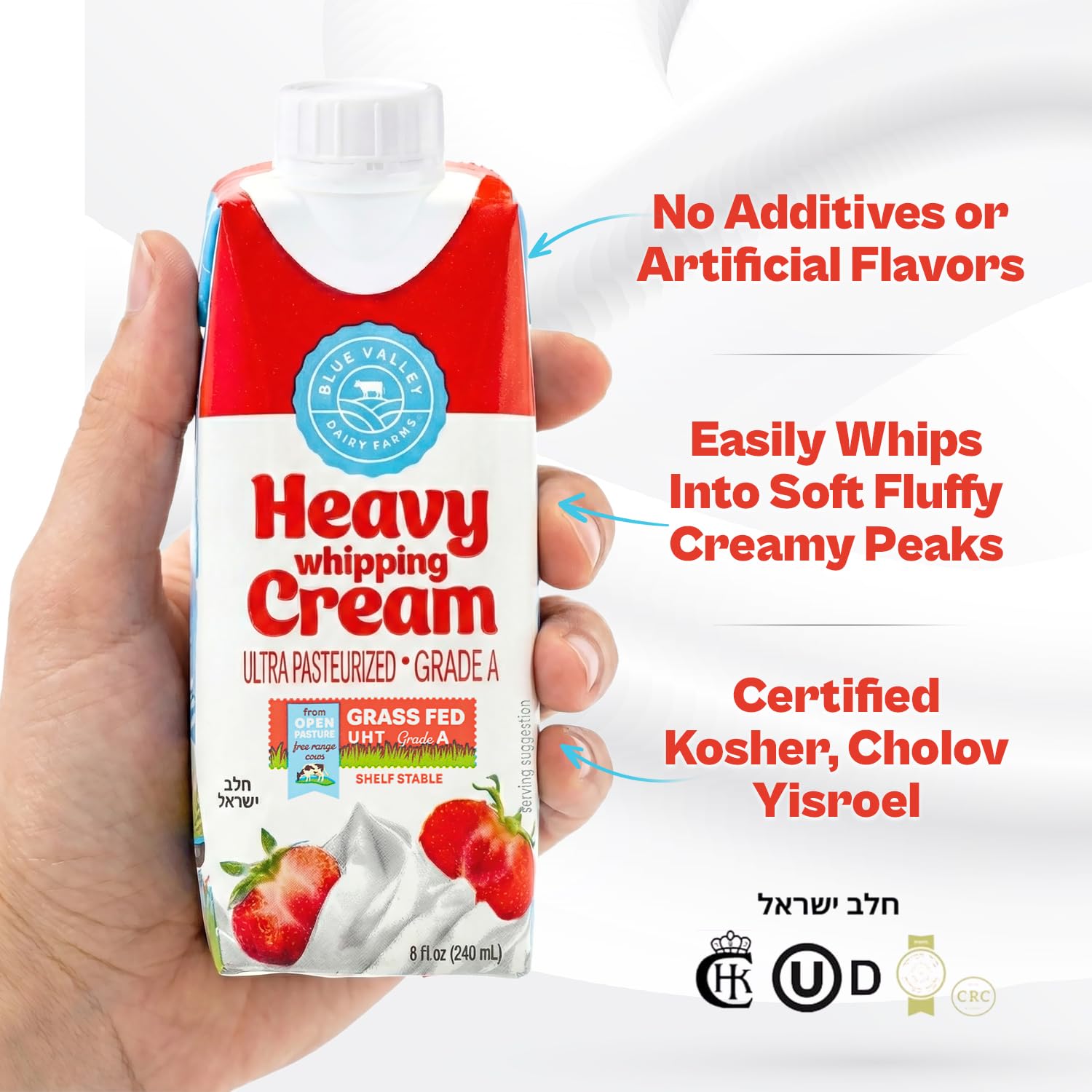 Shelf Stable UHT Heavy Cream 8OZ case of 24