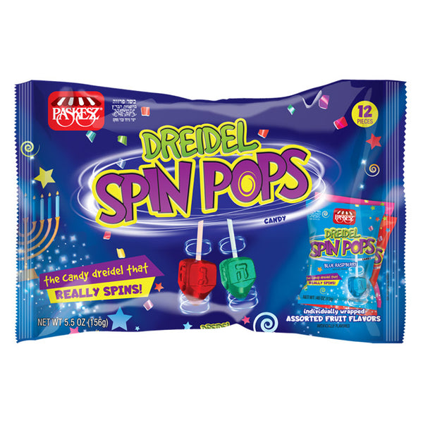 Dreidel Spin Pops – Family bag of 12