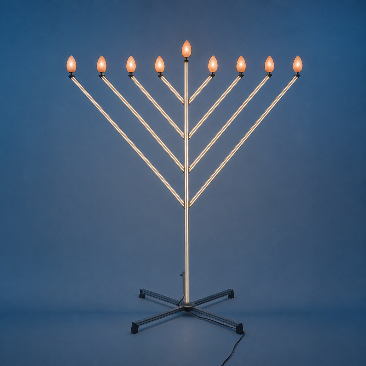 10 Ft Menorah Beams of Light + Tiki Adapters set - Shluchim
