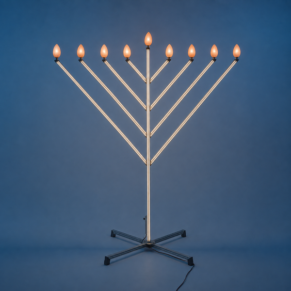 10 Ft Menorah Beams of Light + Tiki Adapters set - Shluchim