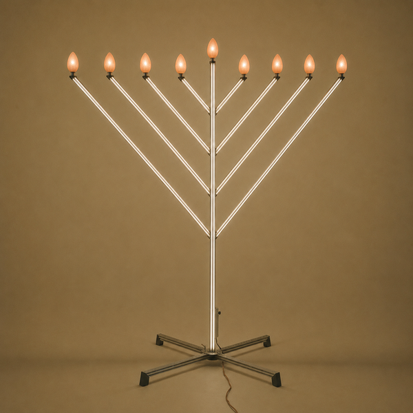 6 Ft Menorah Beams of Light + Tiki Adapters set - Shluchim