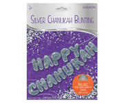 Chanukah Glitter Bunting Silver