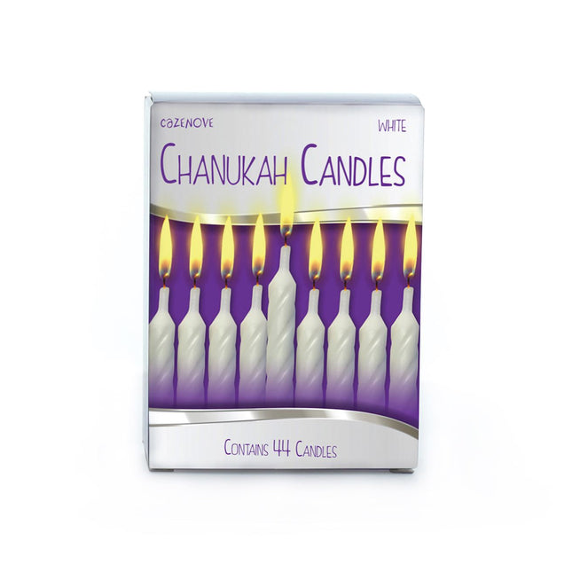 White Chanukah Candles 2 Sizes