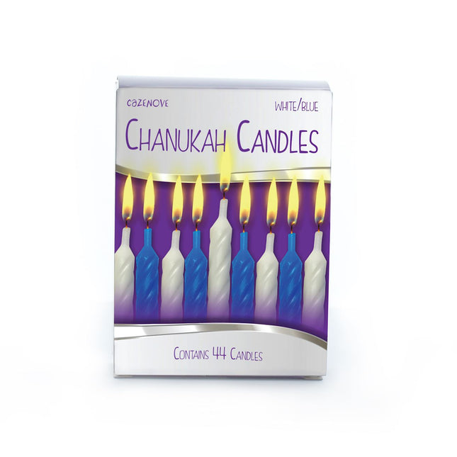 Blue & White Chanukah Candles 2 sizes