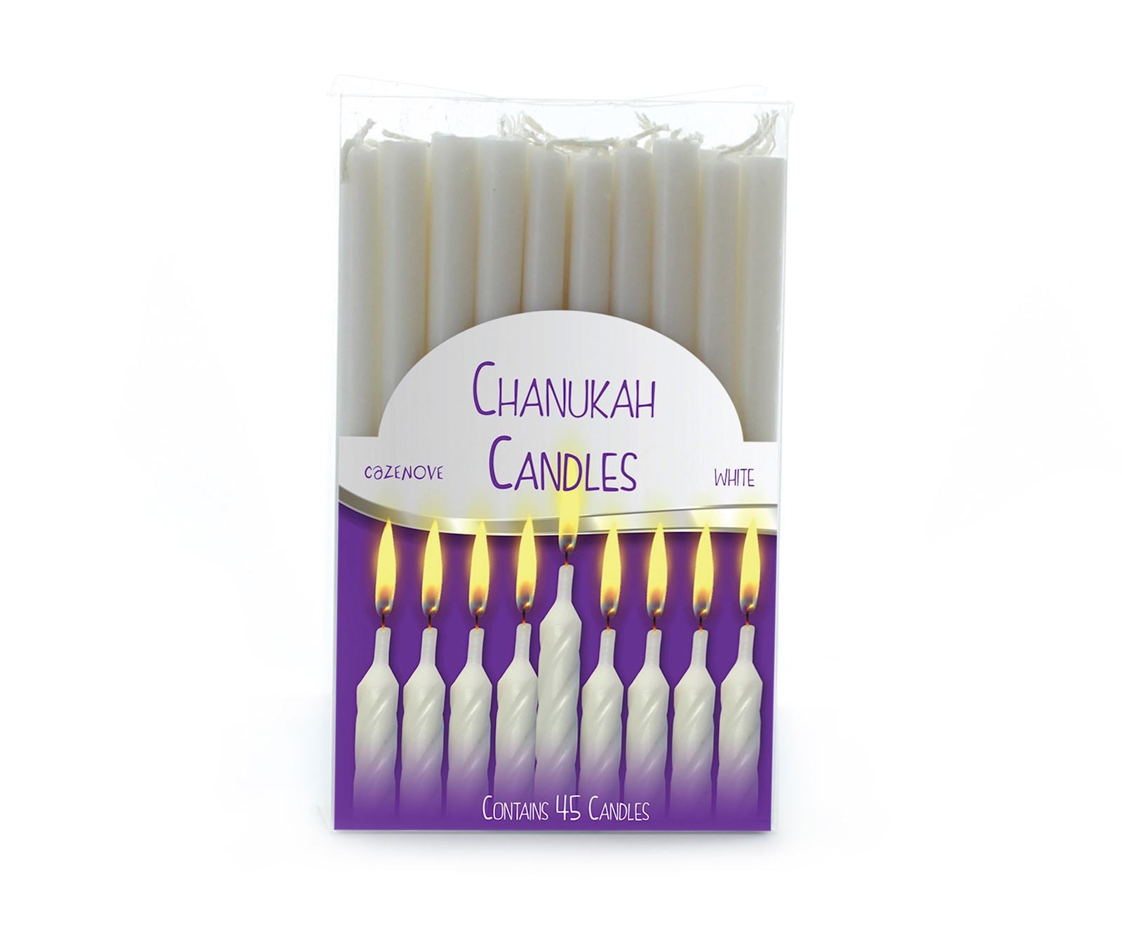 White Chanukah Candles 2 Sizes