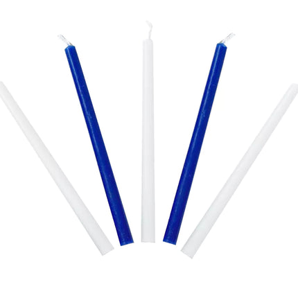 Blue & White Chanukah Candles 2 sizes