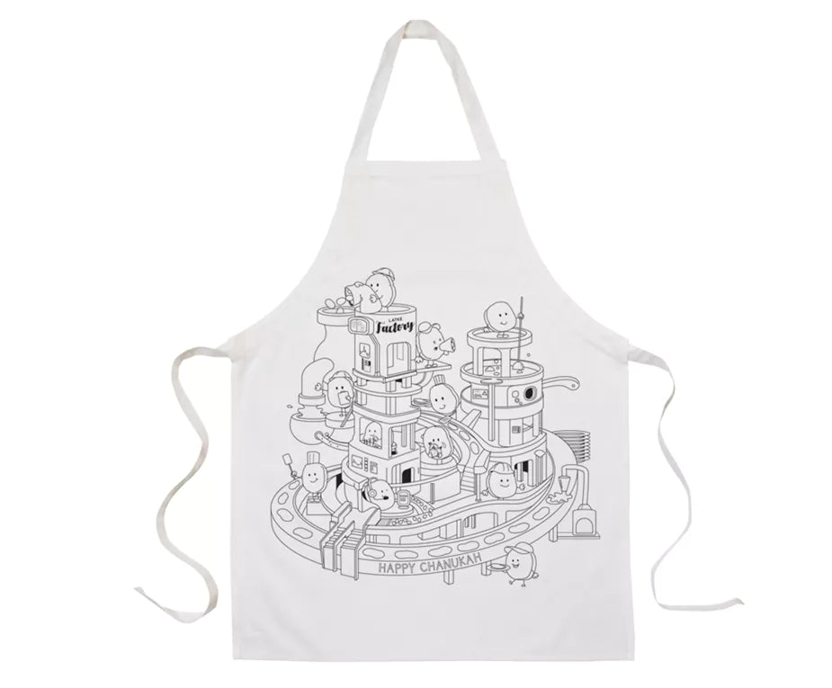 Chanukah Color In Apron