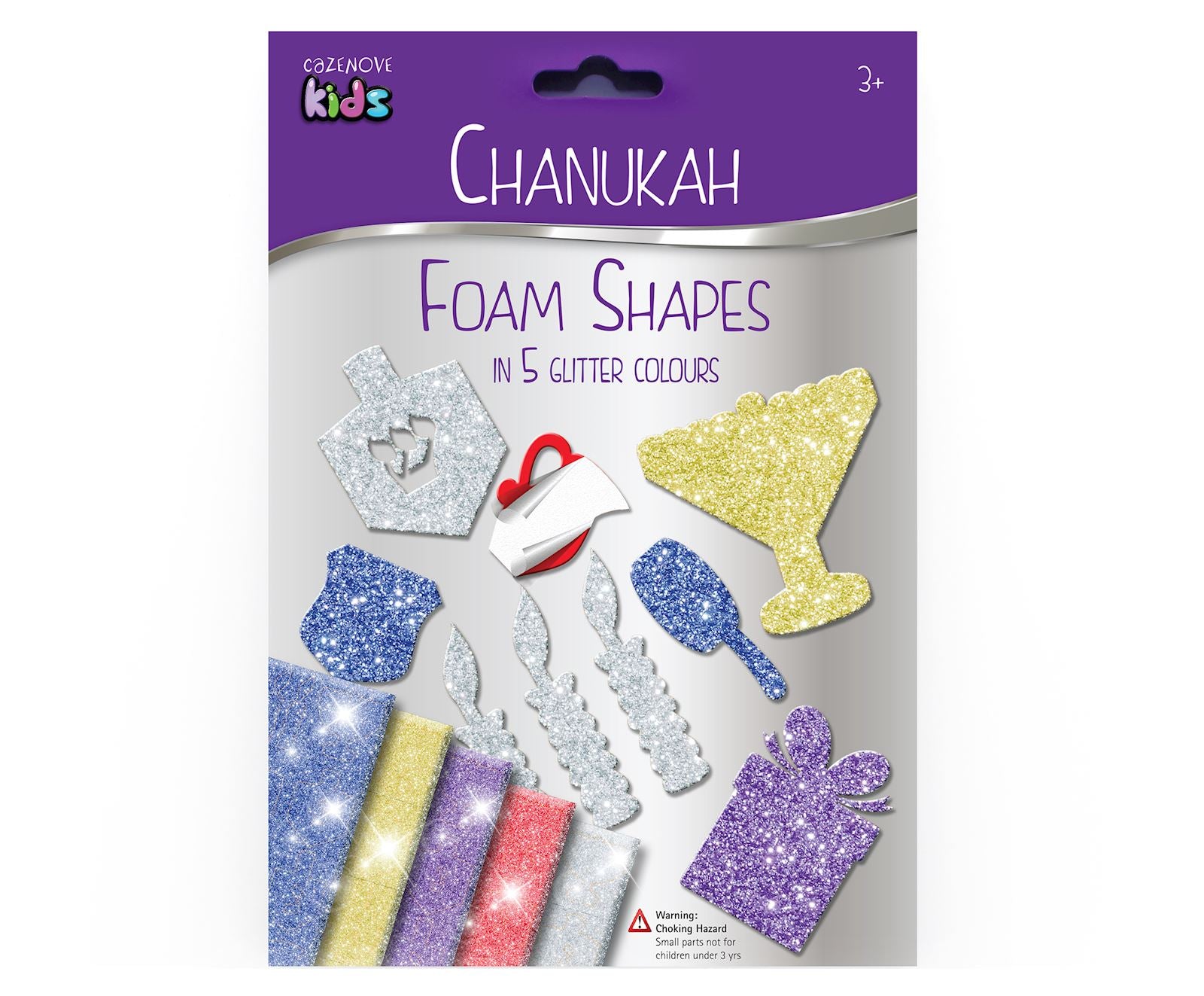 Chanukah Glitter Foam Shapes