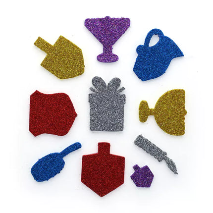 Chanukah Glitter Foam Shapes