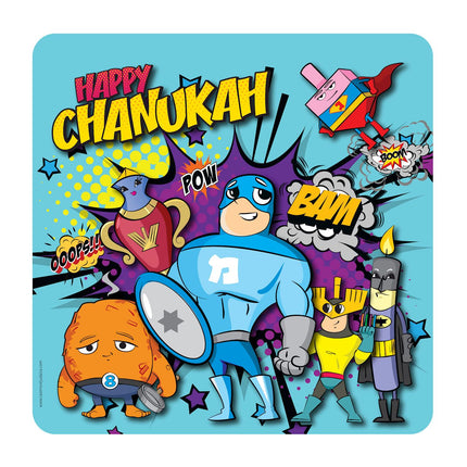 Chanukah PVC superheroes placemat