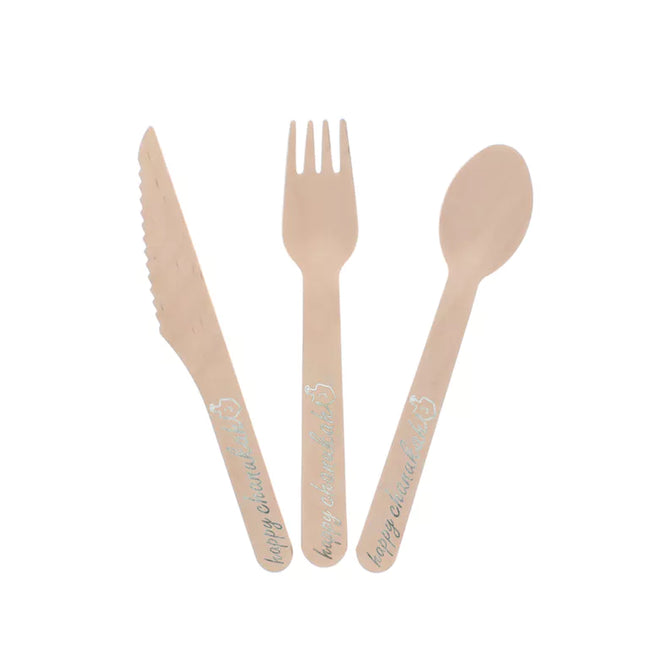 Wooden Chanukah Cutlery