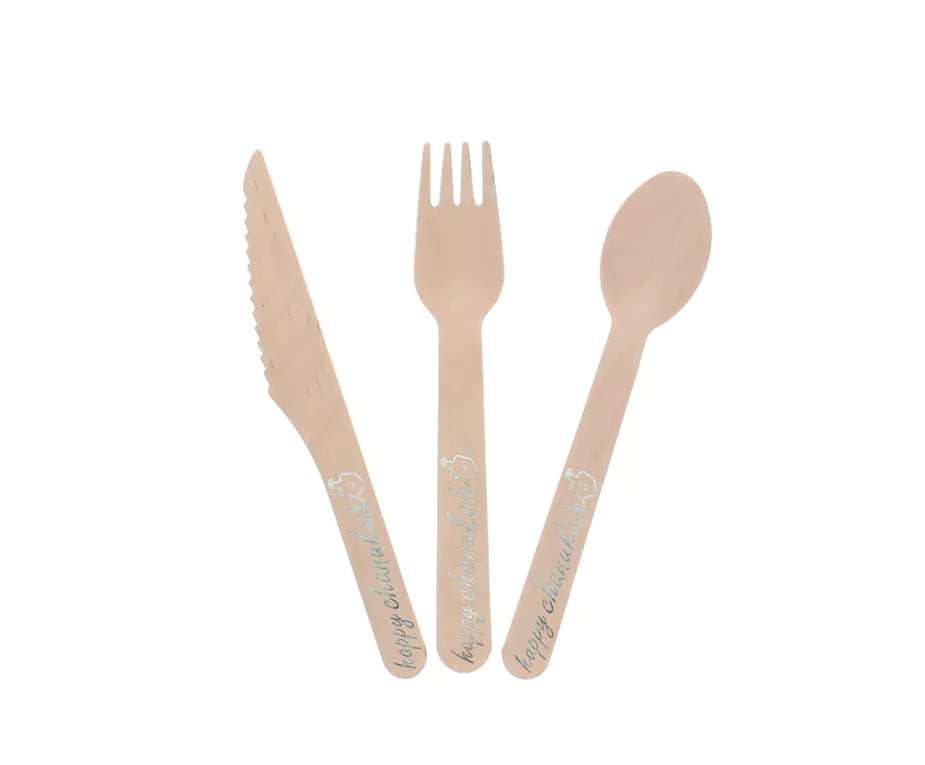 Wooden Chanukah Cutlery